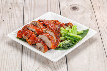 Asian cuisine - roasted duck with skin