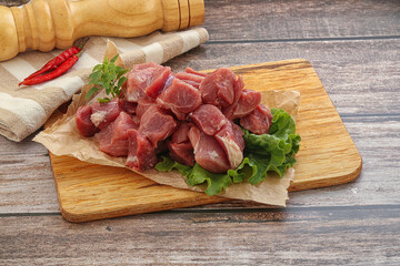 Raw pork cube for roast