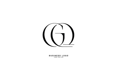 GQ, QG, G, Q, Abstract Letters Logo Monogram