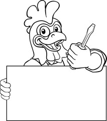 Electrician Chicken Screwdriver Tool Handyman