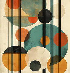 Mid-Century Modern Abstract Geometric Wallpaper