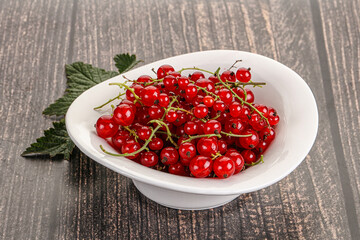 Sweet ripe red currant berries