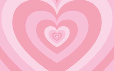 Pink color heart retro background