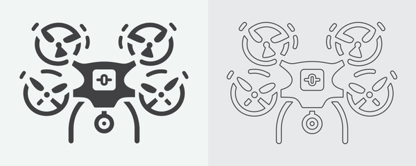 Drone black icon. Vector drone icon black design. drone icon symbol design drone icon or logo isolated sign symbol vector illustration black drone on white background vector art