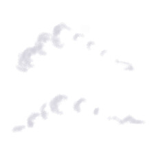 White cloud hand drawing illustration