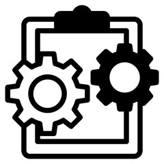 Obraz premium clipboard with gear