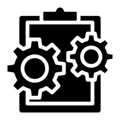 clipboard with gear