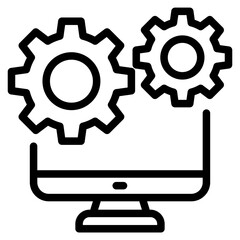 computer setting, computer repair icon