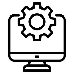 computer setting, computer repair icon