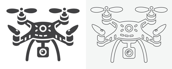 Drone black icon. Vector drone icon black design. drone icon symbol design drone icon or logo isolated sign symbol vector illustration black drone on white background vector art