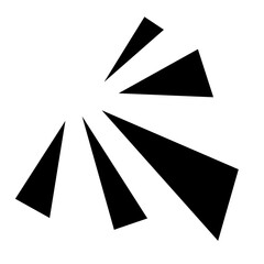 black and white arrow cartoon element transparent, triangle arrow illustration element comic png