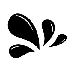 black and white water cartoon element transparent, water illustration element comic png