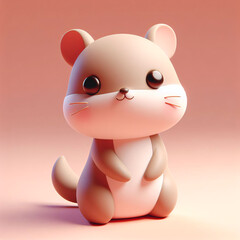 3D rendering of cute little animal cartoons