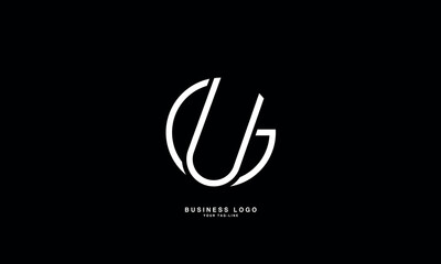 Fototapeta na wymiar GU, UG, G, U, Abstract Letters Logo Monogram