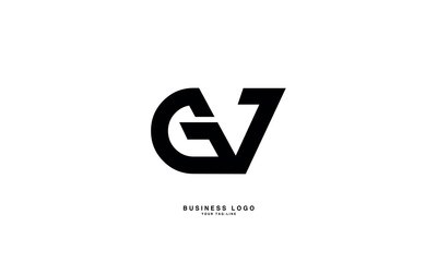 GV, VG, G, V, Abstract Letters Logo Monogram