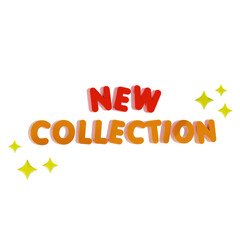 new collection shopping text 3d icon