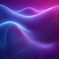 mesh wave structure curve background purple and blue gradient macro image 3d illustration