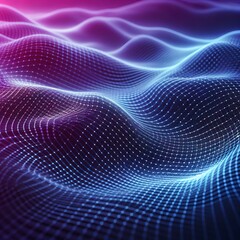 mesh wave structure curve background purple and blue gradient macro image 3d illustration