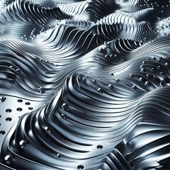 Metallic surface Wrinkled steel sheet Notches of galvanized sheet 3D illustration