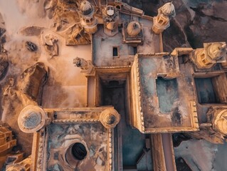 Bird's-eye view of a heritage site with cultural significance