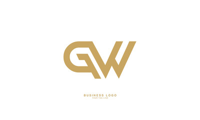 Obraz premium GW, WG, G, W, Abstract Letters Logo Monogram