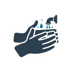 Hands Washing With Faucet Icon