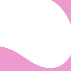 Pink Wave Border Isolated on White