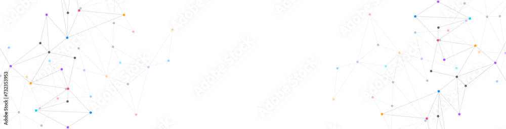 Wall mural abstract vector background and geometric pattern with connecting the dots and lines for banner desig