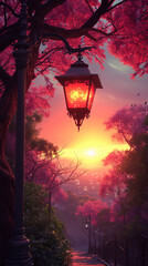 Obraz premium Ramadan Kareem greeting card banner poster design with Golden lantern