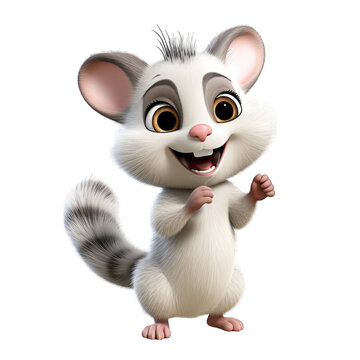 recommend clip art: Possum cartoon character on transparent Background