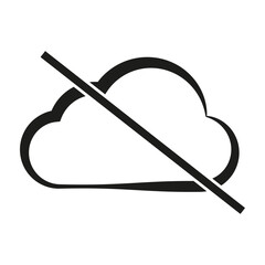 Cloud internet offline icon. Vector illustration. EPS 10.