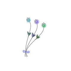 Simple Flower Line Art Design