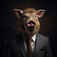 just a businesspig in a suit. 