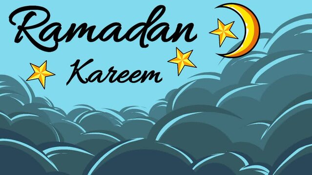 Animated arabesque background for religious greetings as ramadan, Hajj, Eid  and common Islamic purposes
