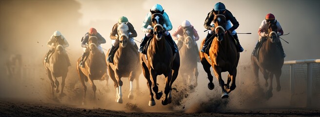 Thundering hooves: The thrill of horse racing.