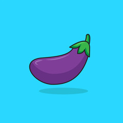 Vector illustration of eggplant vegetable flat design