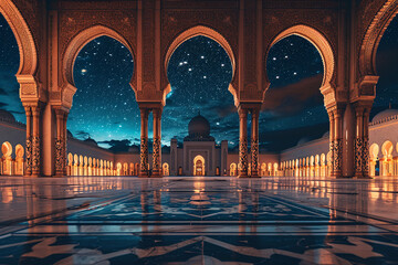 Obraz premium ramadan Kareem, Ramadan crescent moon, Eid Mubarak Islamic festival social media banner and Eid Mubarak Post Template, islam