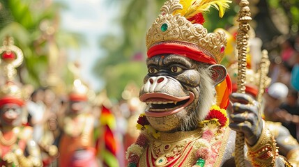Fototapeta premium Hanuman Jayanti Street Parades