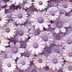Fototapeta premium illustration of flowers of white and purple, pattern