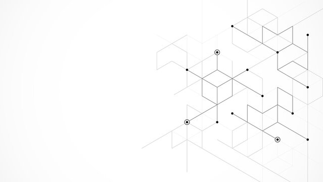 Illustration of hexagons pattern. Geometric abstract background with simple hexagonal elements. Creative idea for medical, technology or science design