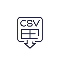 download csv file line icon