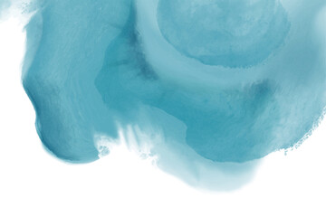 Abstract horizontal blue watercolor background. Vector element.
