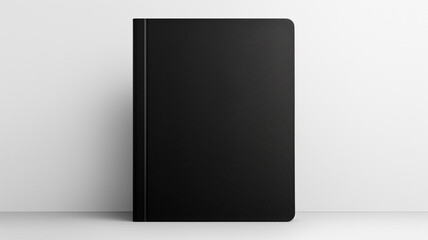 black hardcover book front cover on white background