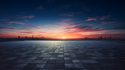 Empty concrete floor, universal minimalist background for presentations