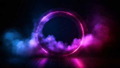 background with glowing circles