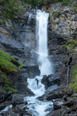Fototapeta premium Val di Rabbi Valley of the Dolomites famous for its Tibetan bridges and ancient sawmills Alps Italy