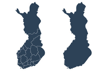 Finland  map icon. Scandinavian country symbol design vector ilustration.