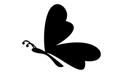 black butterfly silhouette vector illustration