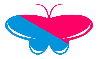colorful butterfly vector logo template