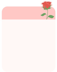 Red rose flower notes memo blank notepad